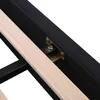 A close-up view of the internal structure of a bed frame, showing wooden slats and metal brackets. Produktbild-Vorschau