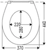 Saqu Toilettendeckel 37x44 cm - Pergamon - WC-Sitz mit Produktbild-Vorschau 2