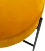 Tabouret en velours ARTY, Ø 47 cm, jaune Voir les images du produit 2