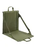 A foldable seat in olive green, shown from a slightly elevated diagonal angle against a white background. Podgląd zdjęcia produktu