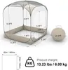 SucceBuy Transparentes Zelt, 160x160x182 cm, Pop-up-Zelt Produktbild-Vorschau 7