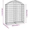 vidaXL Gabion avec arc surélevé 100x30x100/120 cm Fer Voir les images du produit 5
