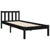The Living Store Massivholzbett mit Kopfteil Schwarz Produktbild-Vorschau 8