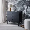 Cassettiera effetto legno con scanalature nere a 3 Anteprima dell’immagine prodotto 3