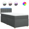vidaXL Boxspringbett mit Matratze Dunkelgrau 90x200 cm Produktbild-Vorschau 1