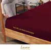 Lavea Spannbettlaken Jersey Baumwolle Bordeaux 200x220cm Produktbild-Vorschau 4