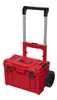 A red rolling tool box with a silver and black handle on a white background. Náhled obrázku produktu