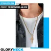 GLORYNECK Gesù Croce Collana Crocifisso Acciaio Anteprima dell’immagine prodotto 2