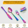 Besteck Set 6 Personen, Besteck Regenbogen aus Hochwertigem Produktbild-Vorschau 3