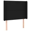 vidaXL LED Kopfteil Schwarz 93x16x118/128 cm Stoff Produktbild-Vorschau 3
