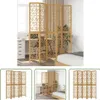 The Living Store 5-tlg. Raumteiler Braun Massivholz Produktbild-Vorschau 1