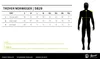 A size chart for a Brandit Norwegian Wollpullover with a silhouette of a person indicating measurements. Náhled obrázku produktu