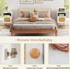 A bedroom scene featuring a bed with a nightstand, showcasing product details. Náhled obrázku produktu