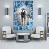 Paar mit Regenschirm Frau & Mann Wandbild Leinwandbild Produktbild-Vorschau 2