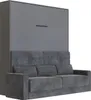 Schrankbett M1 140x200 Vertikal  Anthrazit  mit Armlehnen Produktbild-Vorschau 1
