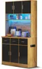 Vitrina okwish de 100x40x180 cm, aparador con iluminación Vista previa de la imagen del producto 1