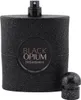 Geöffneter Flakon von Black Opium Extreme mit sichtbarem Zerstäuber und abgenommener, danebenliegender runder Verschlusskappe. Náhled obrázku produktu