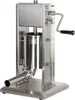 A stainless steel vertical sausage stuffer with a hand crank. Produktbild-Vorschau
