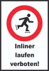 Inliner laufen verboten Schild A5 (148x210mm) Produktbild-Vorschau 1