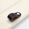 8 kusů černých nábytkových knoflíků s koženou rukojetí, Náhled obrázku produktu 4