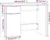 Schreibtisch Grau Sonoma 100x50x75 cm Holzwerkstoff Produktbild-Vorschau 7
