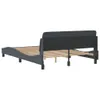 vidaXL Bettgestell "Dover" Dunkelgrau 140x200 cm Samt Produktbild-Vorschau 6