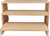 A three-tiered wooden shelf unit against a white background. Produktbild-Vorschau