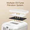 Diagram showing the multiple oil fume filtration system of a deep fryer. Produktbild-Vorschau