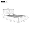 OKWISH Lit coffre 140x190 - Lit Double Capitonné avec Tête Voir les images du produit 4