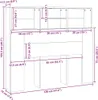 vidaXL Čelná doska s policami Grey Sonoma 120x19x103,5 cm Náhľad obrázku produktu 7