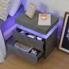 Set di 2 comodini Ropilly con illuminazione LED, colore Anteprima dell’immagine prodotto 4