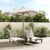 Sonnenschirm mit Holzmast Sandfarben 300x300x273 cm Produktbild-Vorschau 2