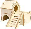 2-lagiges Hamsterhaus Aus Holz, Kleintier-Hamsterhaus Mit Produktbild-Vorschau 1