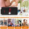 Trousse de premiers secours noire avec bandoulière, étanche Voir les images du produit 6