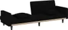 vidaXL Schlafsofa mit Kissen Schwarz Stoff Produktbild-Vorschau 5