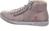 Side view of a gray high-top sneaker with laces and a zipper. Produktbild-Vorschau