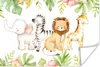 MuchoWow® Poster Dschungel - Tiere - Aquarellfarbe 180x120 Produktbild-Vorschau 1