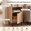 Tavolino notturno COSTWAY, comodino con porta in rattan e Anteprima dell’immagine prodotto 5