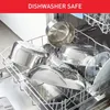 Pots and pans are loaded into a dishwasher rack. Produktbild-Vorschau