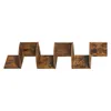 Wandregal Wand-Eckregal Wandregale 20x20x123cm Retro Braun Produktbild-Vorschau 8