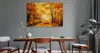 Muralo Leinwandbild Canvas Herbst WALD Gemälde Bäume Natur Produktbild-Vorschau 2