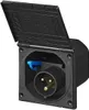 CEE-Einspeisestecker Einbau eckig schwarz Podgląd zdjęcia produktu 1