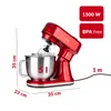 Lehmann Aristo Rosso – Robot da cucina 1500 W, ciotola da 5 Anteprima dell’immagine prodotto 3