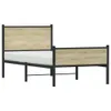 Metallbett ohne Matratze Sonoma-Eiche 100x190 cm Produktbild-Vorschau 2