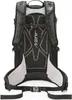 The back of a black backpack is shown against a white background. Produktbild-Vorschau