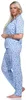 Damen Pyjama kurzarm Schlafanzug Pyjama-Set;  Blau L/40 Produktbild-Vorschau 3