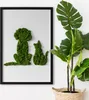 Moosbild mit Echtem Isländisch Moos - 40x60 cm - Schwarzer Produktbild-Vorschau 1