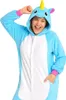 Piżama Onesie Kigurumi Kostium Niebieski Jednorożec XXL: Podgląd zdjęcia produktu 4