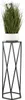 HowHomely Blumenhocker Metall Schwarz 70 cm - Produktbild-Vorschau 2