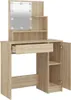 vidaXL Schminktisch mit LED Sonoma-Eiche 86,5x35x136 cm Produktbild-Vorschau 3